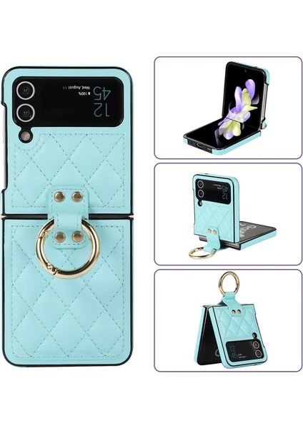 For Samsung Galaxy Z Flip 3 Yüzük Elmas Kafes Cep Telefonu Kılıfları Kılıfı