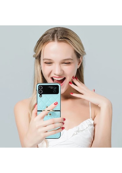 For Samsung Galaxy Z Flip 3 Yüzük Elmas Kafes Cep Telefonu Kılıfları Kılıfı fiyatları