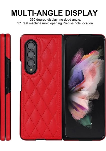 Uygulanan Samsung Galaxy Z Fold 4 Elmas Kafes Cep Telefonu Kılıfları Kılıfı