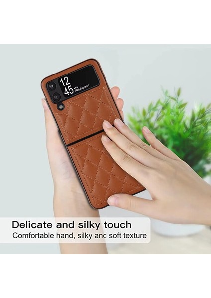 Uygulanan Samsung Galaxy Z Flip 4 Elmas Kafes Cep Telefonu Kılıfları Kılıfı fırsatları