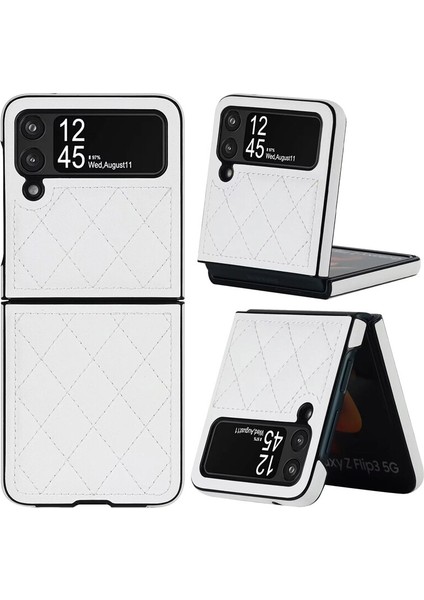 Uygulanan Samsung Galaxy Z Flip 3 Elmas Kafes Cep Telefonu Kılıfları Kılıfı