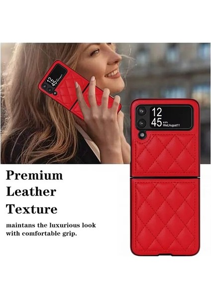 Uygulanan Samsung Galaxy Z Flip 3 Elmas Kafes Cep Telefonu Kılıfları Kılıfı modelleri