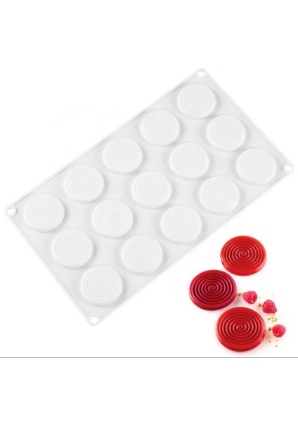 Profesyonel 15 Li Spiral Pasta Kek Kalıbı