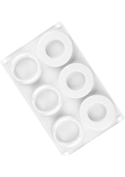 Profesyonel 6 Lı Halka Silikon Pasta Kek Kalıbı