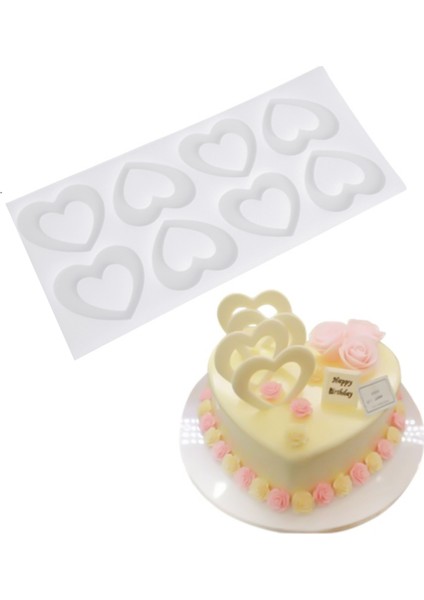 Silikon Kalp Kalıp Epoksi Mum Çikolata
