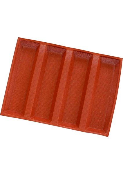 Delikli 4 Oluklu Silikon Ekmek Baton Sandviç Kalıbı