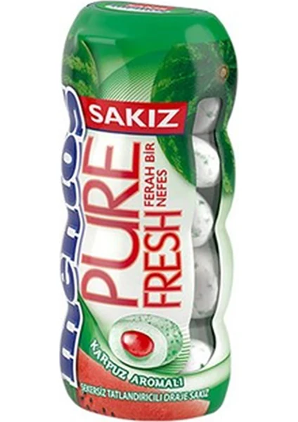 Pure Fresh Karpuz Aromalı Şekersiz Draje Sakız 30 gr x 12'li