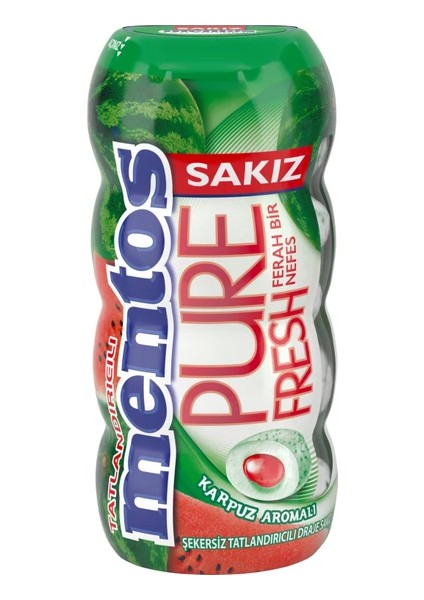 Pure Fresh Karpuz Aromalı Şekersiz Draje Sakız 30 gr x 12'li