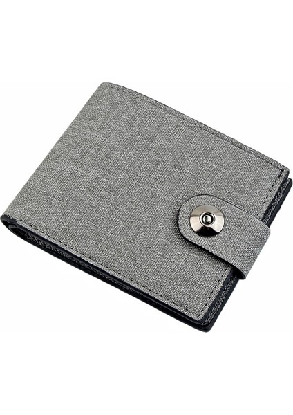 Cüzdan Erkek Moda Tuval Fold Kısa Çanta Eğlence Taşınabilir Sikke Para Klip Kart Sahibinin (Yurt Dışından)