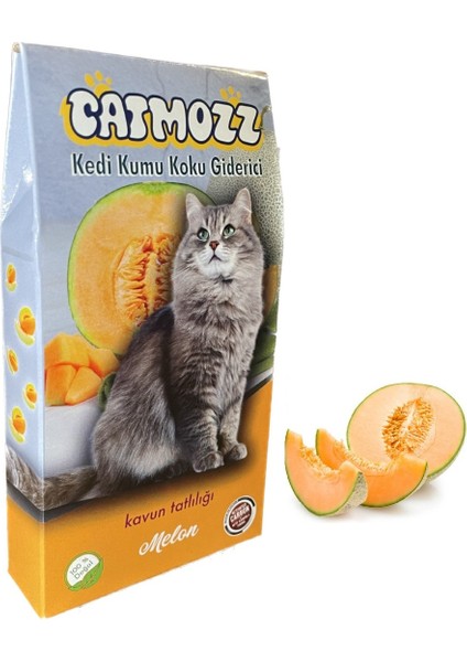 Melon Aktif Karbonlu Kedi Kumu Kavunlu Koku Giderici Extra Koku Kontrolü ve Topaklanma 30 gr