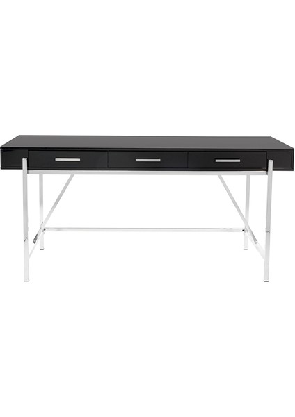 Mandy Paslanmaz Metal Siyah Çalışma Masası