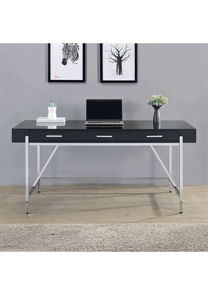 Mandy Paslanmaz Metal Siyah Çalışma Masası fiyatları