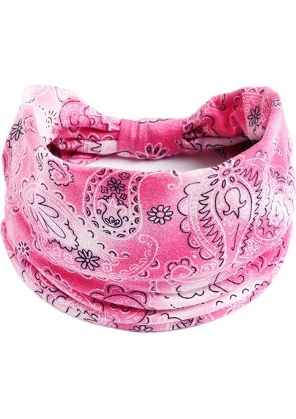 Yeni Boho Çiçek Baskı Geniş Bantlar Kadınlar Kızlar Için Vintage Düğüm Elastik Türban Headwrap Pamuk Yumuşak Bandana Saç Aksesuarları (Yurt Dışından)