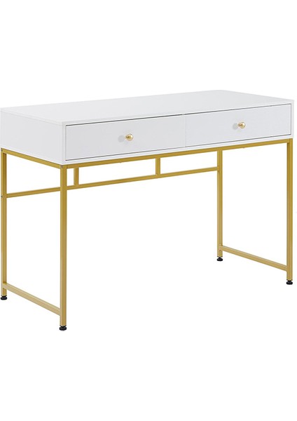 Serenity Beyaz Gold Metal Çalışma Masası