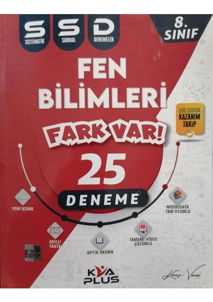 Plus 8.Sınıf LGS Fark Var Fen Bilimleri SSD 25 Deneme - LGS Deneme