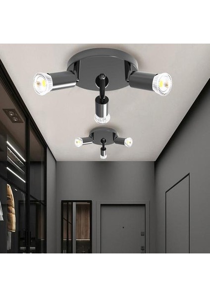 15 cm Kare Spot, 220 V Spot * 3 Döndürebilir Yukarı ve Aşağı Döndürür Ferforje Tavan Lambası, Yatak Odası Koridor Balkon Koridor Koridor Tavan Işık(Yurt Dışından) modelleri