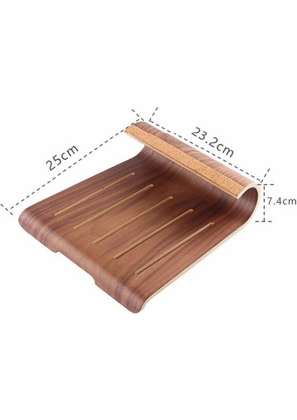 Vogue Ahşap Laptop Soğutma Pedi Standı Ahşap Soğutucu Tutucu Braketi Dock Evrensel MacBook Air Pro Retina Için iPad Için | Telefon Sahipleri ve standları (Siyah) fiyatları