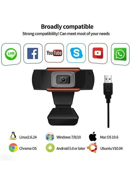 Yüksek Çözünürlüklü Otomatik Netleme Bilgisayar USB Kamera Pc Dizüstü Masaüstü Için Masaüstü 1080 P Webcam Pc Kamerada Dahili Web Kamerası Mikrofon Webcam | Webcam (1080P)