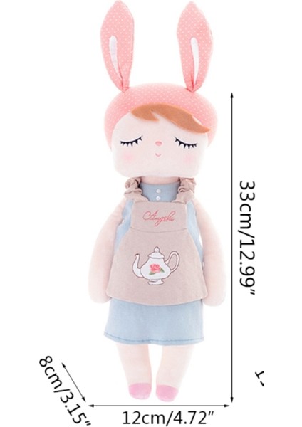 33CM Dreameryoly Tavşan, Uyku Vintage Angela Peluş Oyuncak, Pembe Kulaklar, Bir Elbise Giyen Yumuşak Kristal Kadife Çocuk Uyku Kavrığı | Peluş Yastıklar