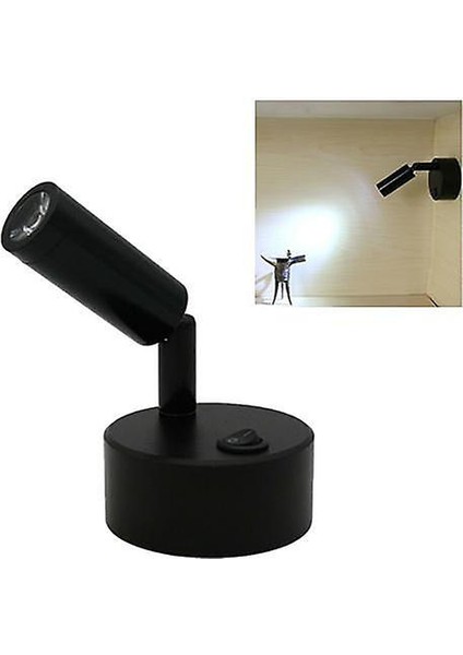 Dolap Işığı Için LED Spot Işık 3 W LED Pille Çalışan Lamba Spot