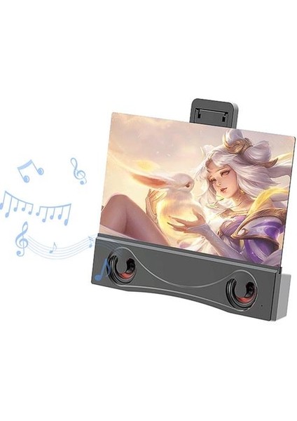 12 "hd 3D Bluetooth Telefon Ekran Büyüteç Stereo Hoparlör Hd Video Amplifikatör Evrensel Cep Telefonu Için Gücü modelleri