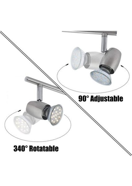Seeseer LED Tavan Işık Dönebilen, Döner Tasarım, 3 Sıkılı Kolye Spot Işık Bar ile 3x 3 W GU10 LED Işık Ampuller, Açı Ayarlanabilir Kapalı Lig fırsatları