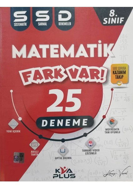 Plus 8.Sınıf LGS Fark Var Matematik SSD 25 Deneme - LGS Deneme