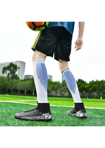 Fg/ag Erkek Krampon Erkek ve Çocuk Yüksek Bilek Futbol Ayakkabısı indirimleri