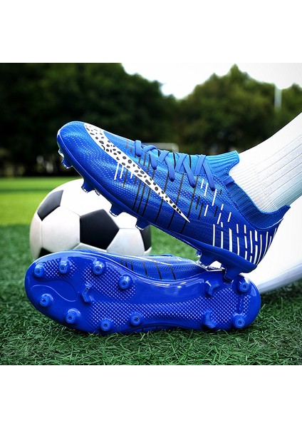 Erkekler Futbol Ayakkabıları Futbol Kramponları Eğitim Açık Ag Çim Kaymaz Yükseklik Ayak Bileği Rahat Sneakers fırsatları