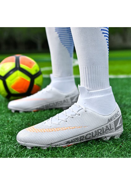 Fg/ag Erkek Krampon Erkek ve Çocuk Yüksek Bilek Futbol Ayakkabısı indirimleri