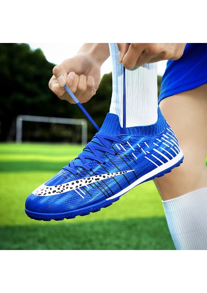 Erkekler Futbol Ayakkabıları Futbol Kramponları Eğitim Açık Tf Çim Kaymaz Yükseklik Ayak Bileği Rahat Sneakers fırsatları