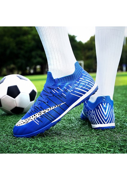 Erkekler Futbol Ayakkabıları Futbol Kramponları Eğitim Açık Tf Çim Kaymaz Yükseklik Ayak Bileği Rahat Sneakers