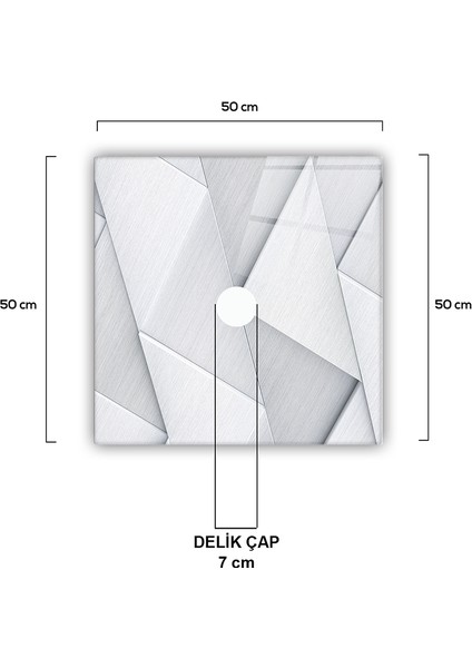 Cam Avize Göbeği | Gümüş Desen | 50cm x 50cm fırsatları