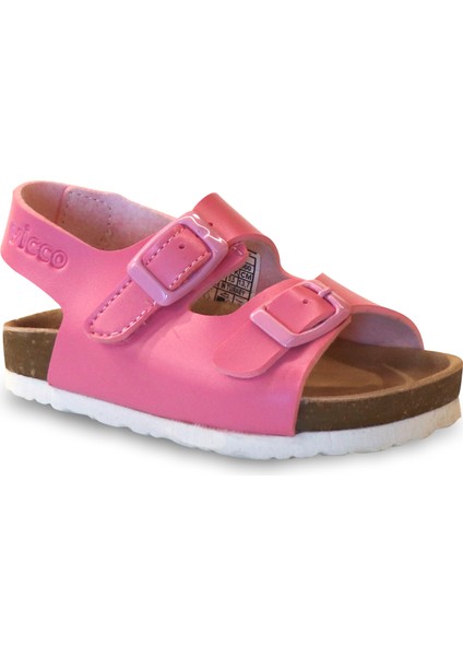 Last Metalik Kız Bebe Pembe Sandalet