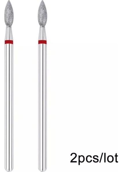 2li Damla Kırmızı Elmas Freze Uç