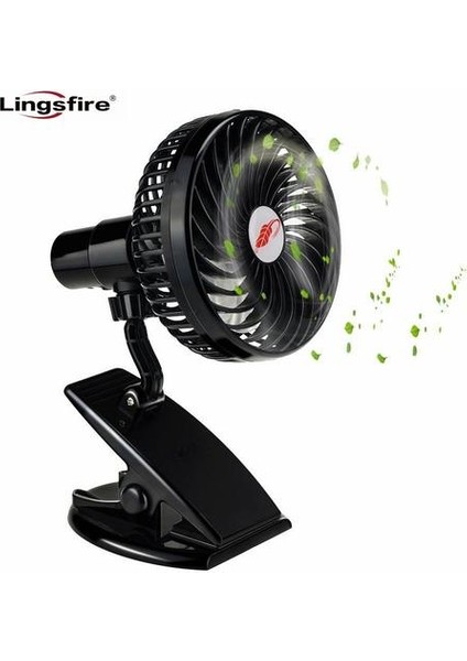 Mini Sessiz Klip Fan Şarj Edilebilir Sessiz 4 Bıçakları Bebek Arabası Hayranları Taşınabilir Hava Soğutma 3 USB Çıkışı ile Masa USB Fan | Klip Fan | Bebek Arabası Fanstroller Fan (Siyah)