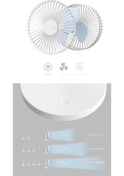 202 Masaüstü Dilsiz Fan USB Şarj Mini Taşınabilir El Fan 2000 Mah Pil Kapasitesi Düşük Gürültü Güçlü Rüzgar | Fanlar