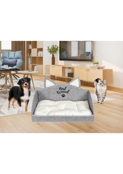 Kedi Köpek Yatağı Gri