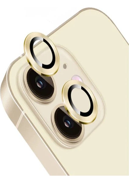 Iphone 13 ile Uyumlu Cam Kamera Lens Koruyucu Sffcamco Gold