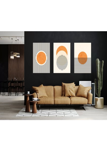 3 Parça Dekoratif Kanvas Tablo Seti 50 x 75 cm