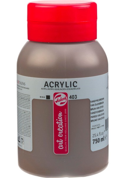 Talens Art Creation Akrilik Boya 750 ml Vandyke Brown