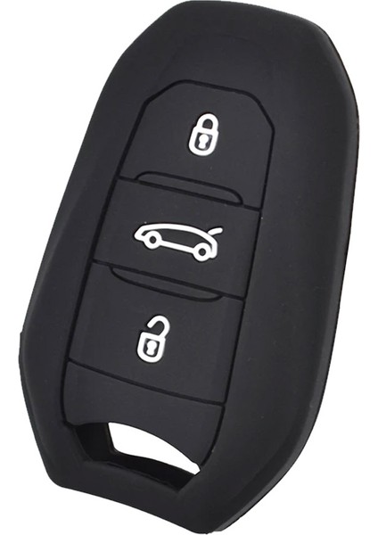 Peugeot 208 308 508 3008 5008 Uyumlu Silikon Oto Anahtar Kumanda Kabı Kılıf Siyah modelleri