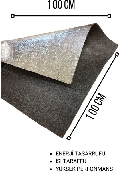 PETEK ARKASI TEK TARAFI FOLYOLU ISI YALITIM LEVHASI 10 MM ( EN : 1 MT BOY: 1 MT ) 3 ADET fiyatları