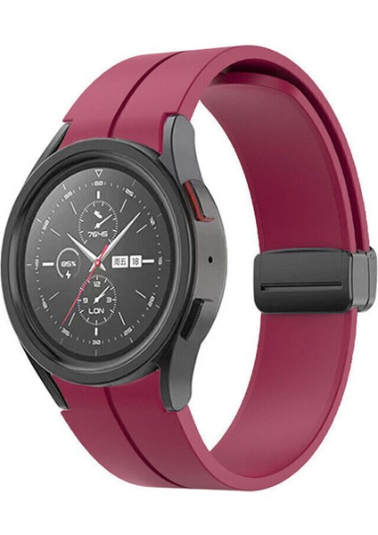 Samsung Galaxy Watch 5 Pro 45 mm Uyumlu Kayış Silikon Mıknatıslı Kordon