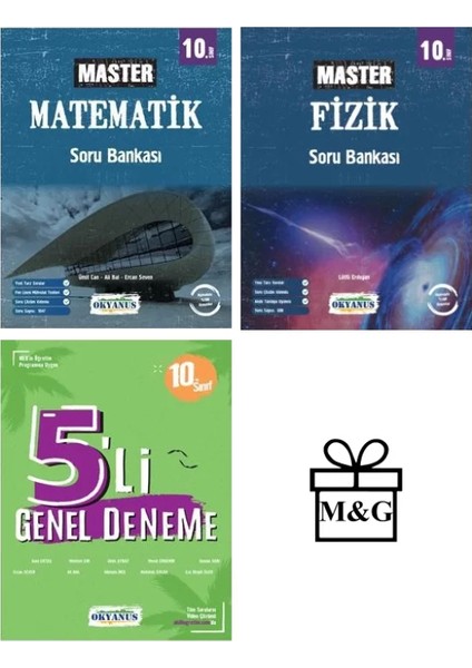 Okyanus Yayınları 10. Sınıf Master Matematik Fizik Soru Bankası+ 5'li Deneme