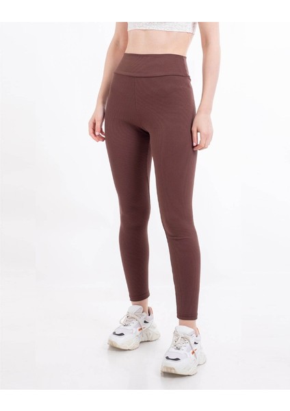 Kadın Kahverengi Fitilli Ekstra Bel Toparlayıcı Tayt-Iç Göstermez modelleri