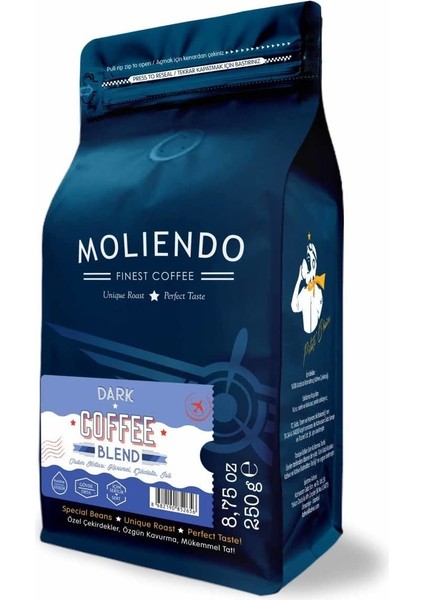 Moliendo Dark Coffee Blend (Çekirdek) 250 gr