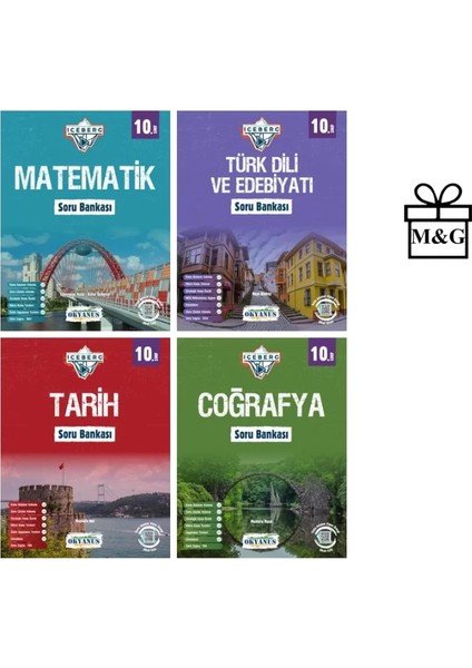 Okyanus Yayınları 10. Sınıf Iceberg Matematik Edebiyat Tarih ve Coğrafya Soru Bankası