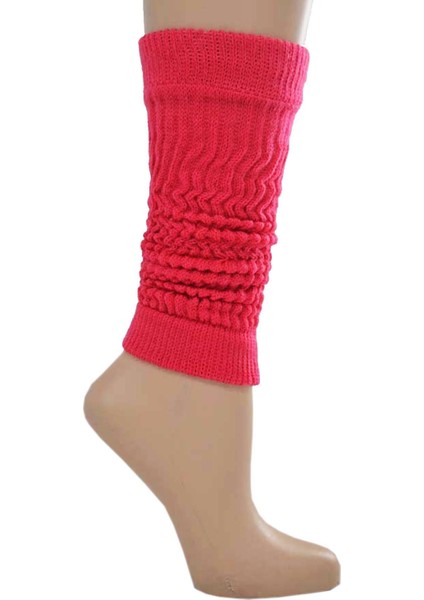 Flora Genç Kız Düz Renk Tozluk Aerobik Bot Çorap Nar Çiçeği