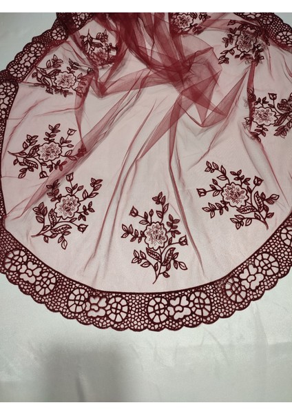 Bordo Simli Gelin ve Kumaş Damat Kına Örtüsü Eldiveni ve Kemeri ile Kına Özel Paket Seti fiyatları